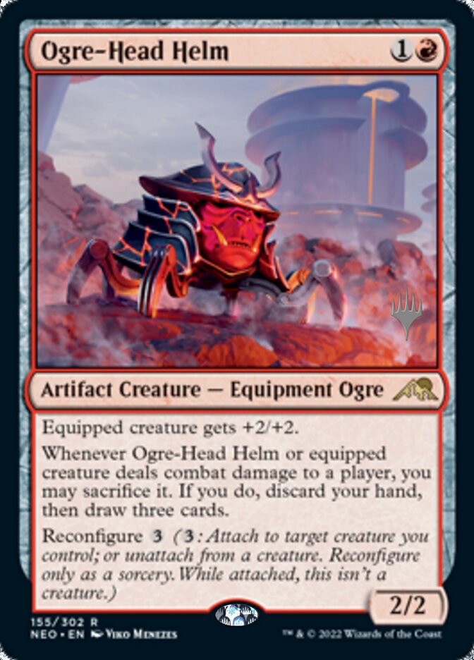 Ogre-Head Helm (Promo Pack) [Kamigawa: Neon Dynasty Promos] | Nerdhalla Games