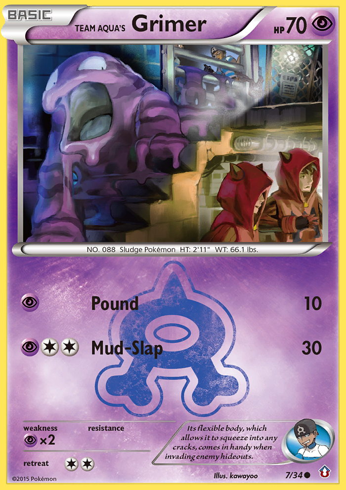 Team Aqua's Grimer (7/34) [XY: Double Crisis] | Nerdhalla Games