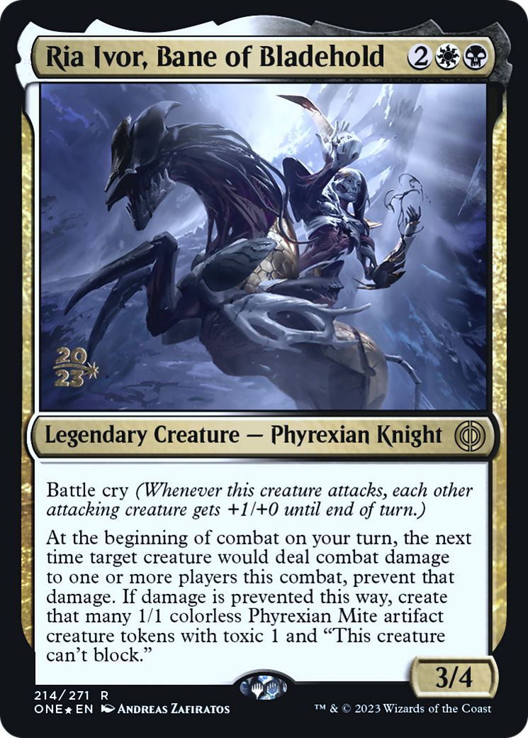 Ria Ivor, Bane of Bladehold [Phyrexia: All Will Be One Prerelease Promos] | Nerdhalla Games