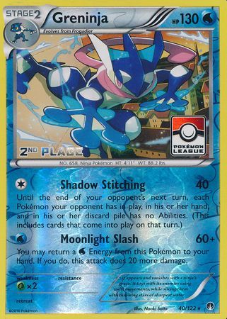 Greninja (40/122) (League Promo 2nd Place) [XY: BREAKpoint] | Nerdhalla Games