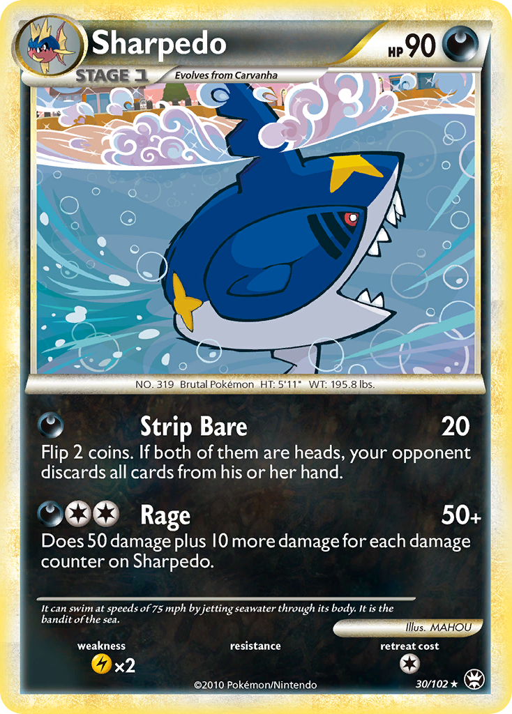 Sharpedo (30/102) [HeartGold & SoulSilver: Triumphant] | Nerdhalla Games