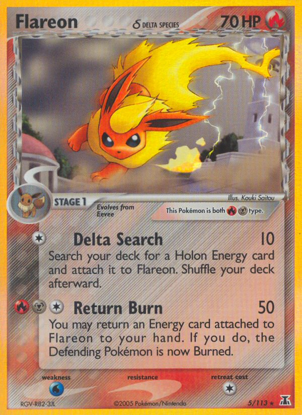 Flareon (5/113) (Delta Species) [EX: Delta Species] | Nerdhalla Games