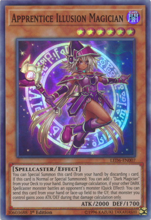 Apprentice Illusion Magician [LED6-EN007] Super Rare | Nerdhalla Games