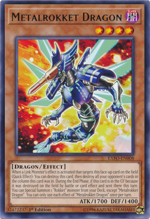 Metalrokket Dragon [EXFO-EN008] Rare | Nerdhalla Games