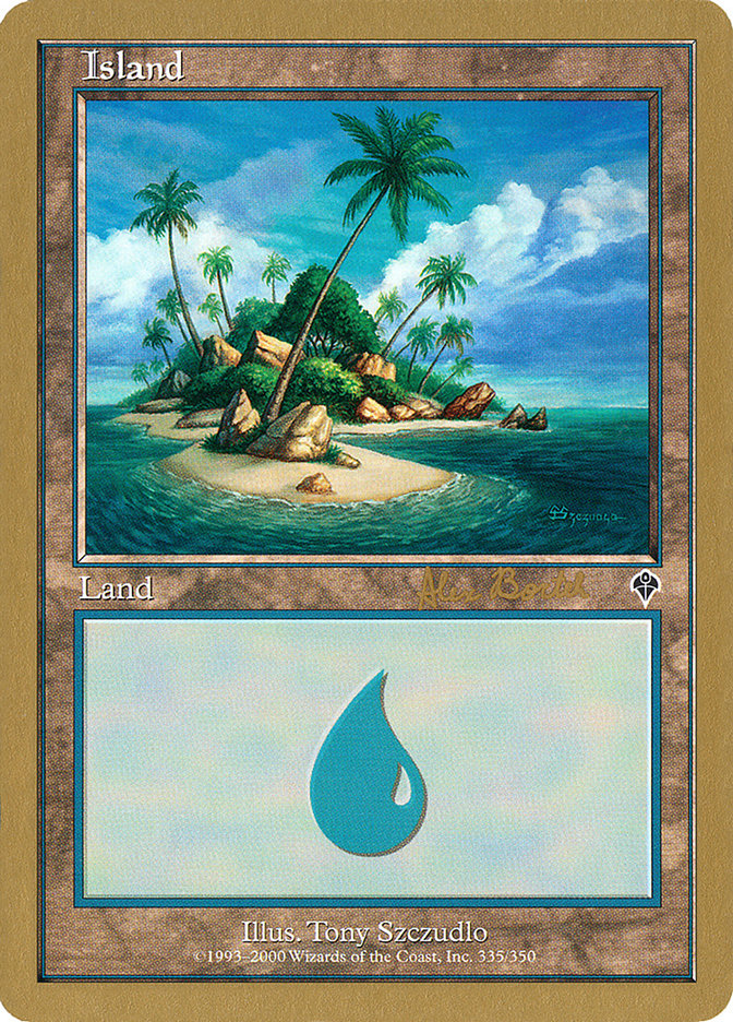 Island (ab335b) (Alex Borteh) [World Championship Decks 2001] | Nerdhalla Games