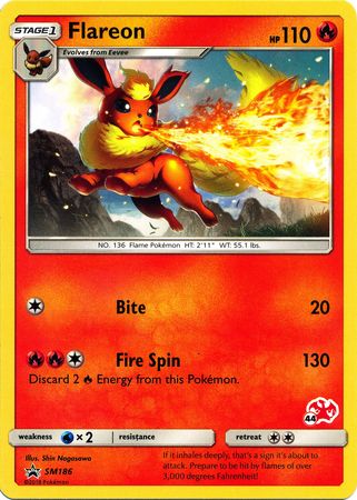 Flareon (SM186) (Charizard Stamp #44) [Battle Academy 2020] | Nerdhalla Games