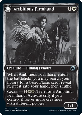 Ambitious Farmhand // Seasoned Cathar [Innistrad: Double Feature] | Nerdhalla Games