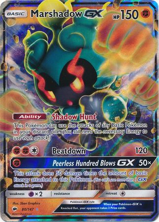 Marshadow GX (80/147) (Jumbo Card) [Sun & Moon: Burning Shadows] | Nerdhalla Games