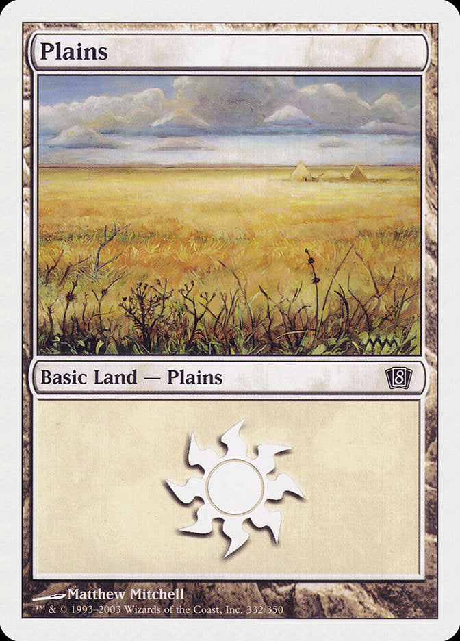 Plains (332) [Eighth Edition] | Nerdhalla Games