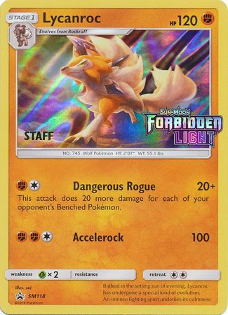 Lycanroc (SM118) (Staff Prerelease Promo) [Sun & Moon: Black Star Promos] | Nerdhalla Games