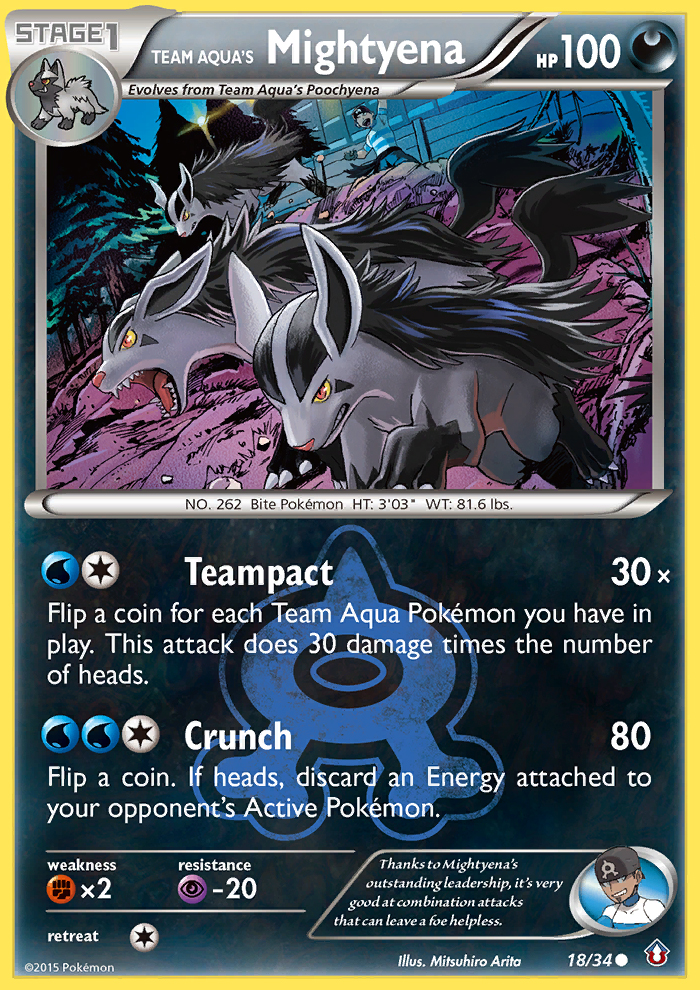 Team Aqua's Mightyena (18/34) [XY: Double Crisis] | Nerdhalla Games