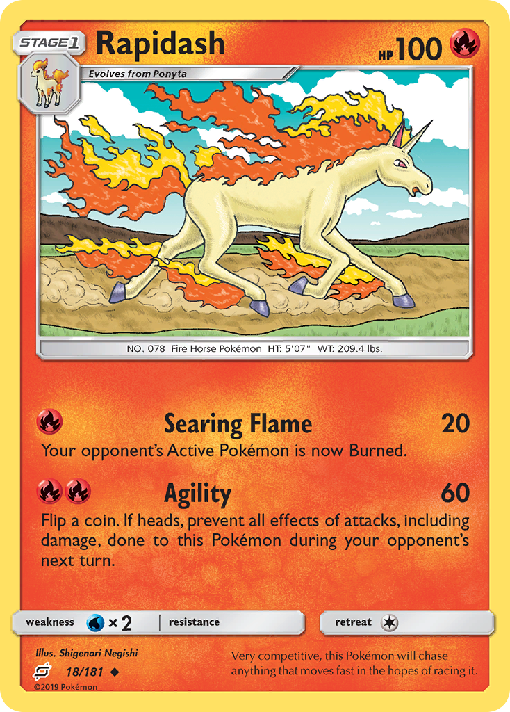 Rapidash (18/181) [Sun & Moon: Team Up] | Nerdhalla Games