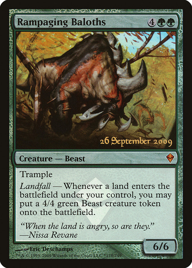 Rampaging Baloths [Zendikar Prerelease Promos] | Nerdhalla Games