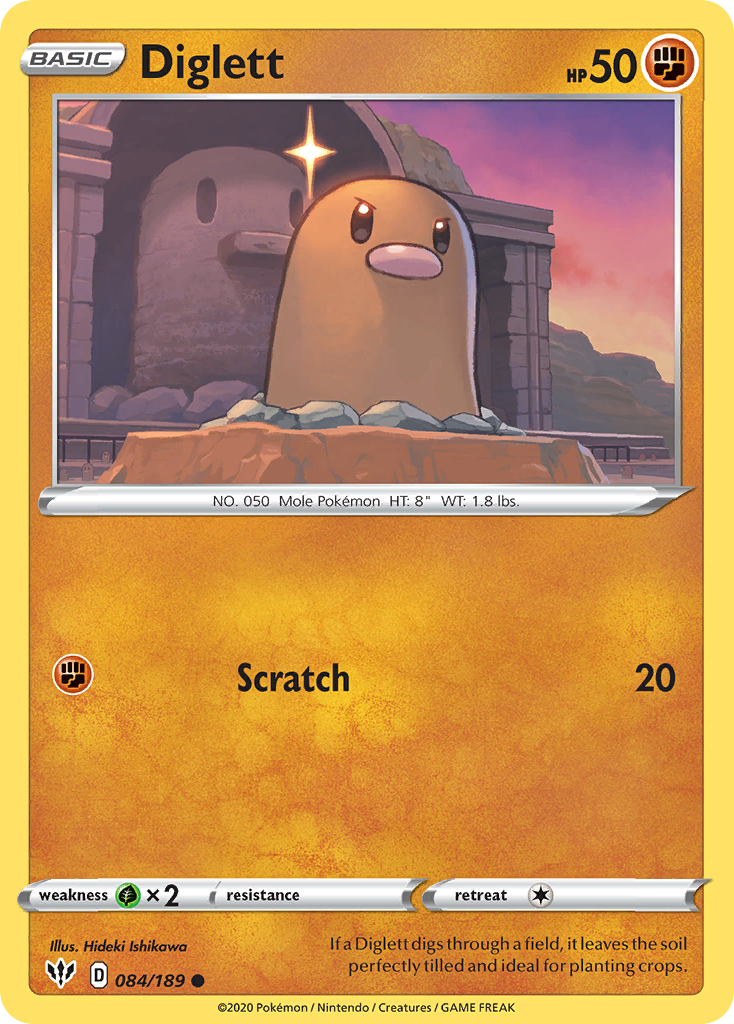 Diglett (084/189) [Sword & Shield: Darkness Ablaze] | Nerdhalla Games