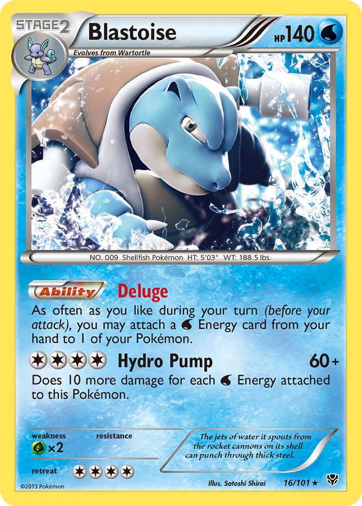 Blastoise (16/101) (Cosmos Holo) (Blister Exclusive) [Black & White: Plasma Blast] | Nerdhalla Games