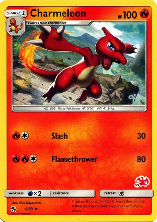 Charmeleon (8/68) (Charizard Stamp #15) [Battle Academy 2020] | Nerdhalla Games