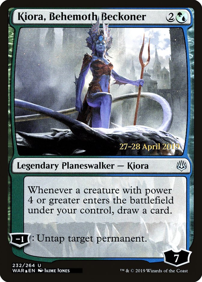 Kiora, Behemoth Beckoner  [War of the Spark Prerelease Promos] | Nerdhalla Games