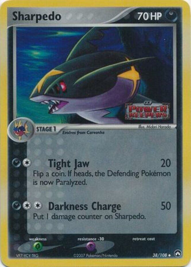 Sharpedo (38/108) (Stamped) [EX: Power Keepers] | Nerdhalla Games