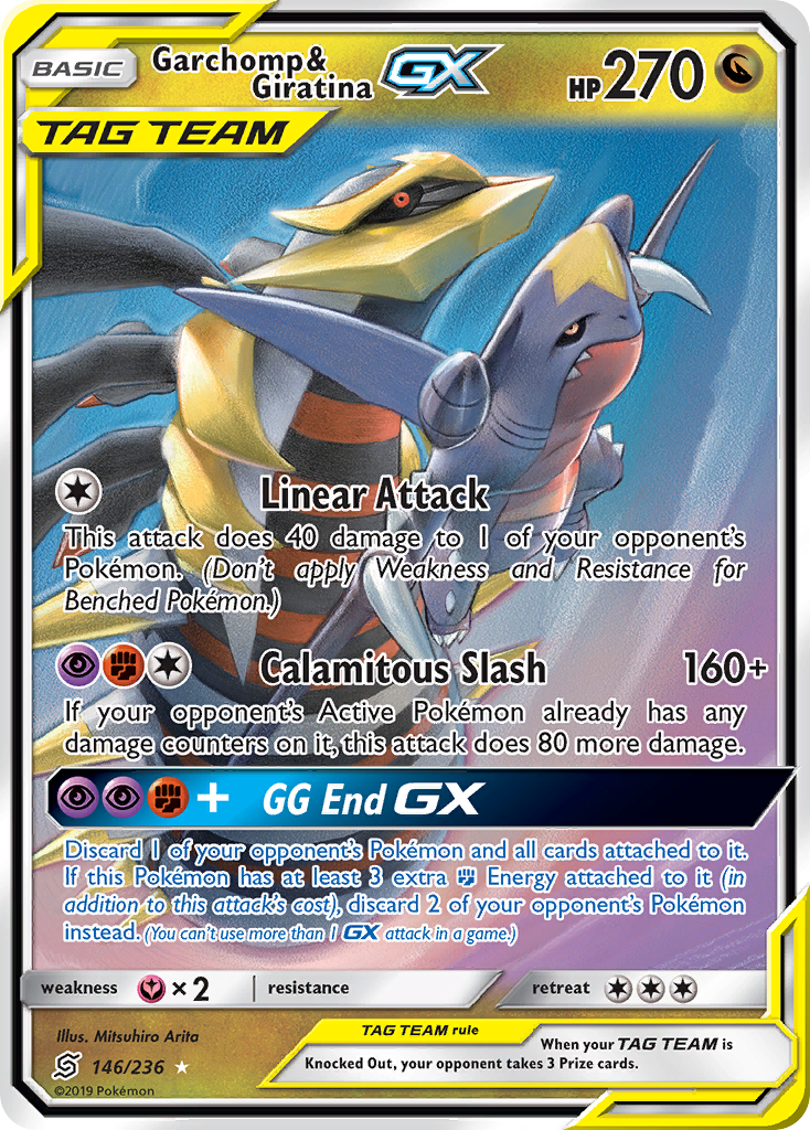 Garchomp & Giratina GX (146/236) [Sun & Moon: Unified Minds] | Nerdhalla Games