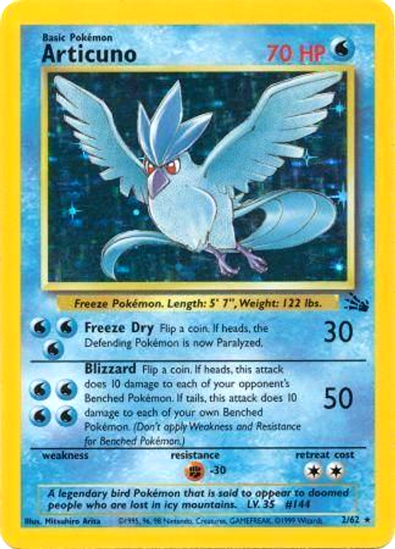 Articuno (2/62) [Fossil Unlimited] | Nerdhalla Games