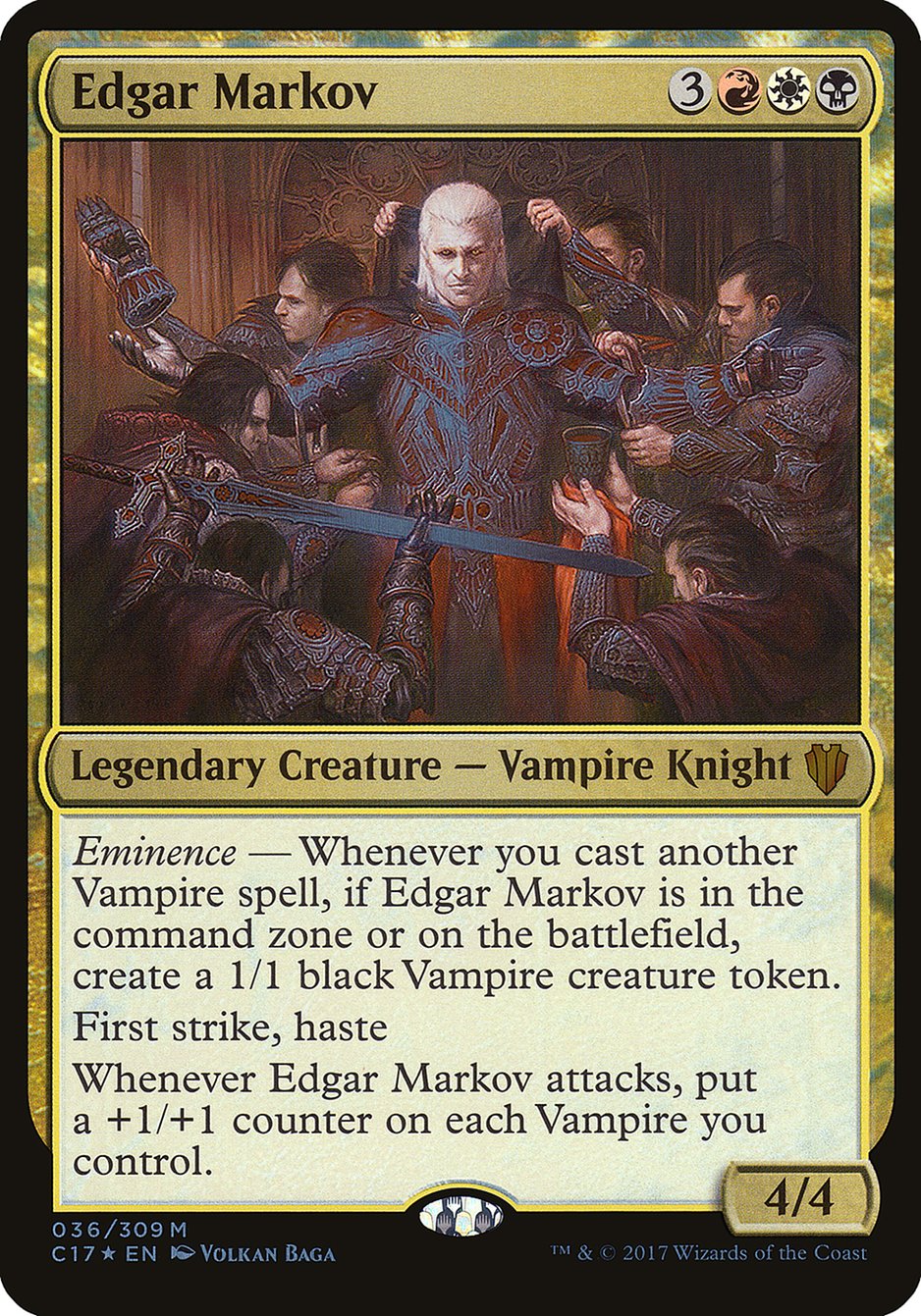 Edgar Markov (Oversized) [Commander 2017 Oversized] | Nerdhalla Games