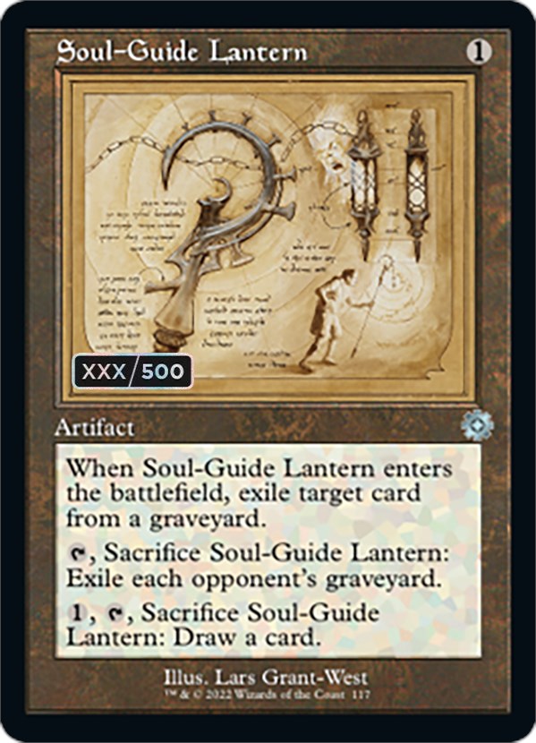 Soul-Guide Lantern (Retro Schematic) (Serial Numbered) [The Brothers' War Retro Artifacts] | Nerdhalla Games