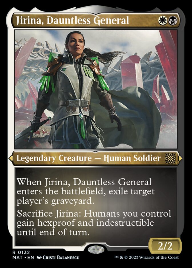 Jirina, Dauntless General (Foil Etched) [March of the Machine: The Aftermath] | Nerdhalla Games