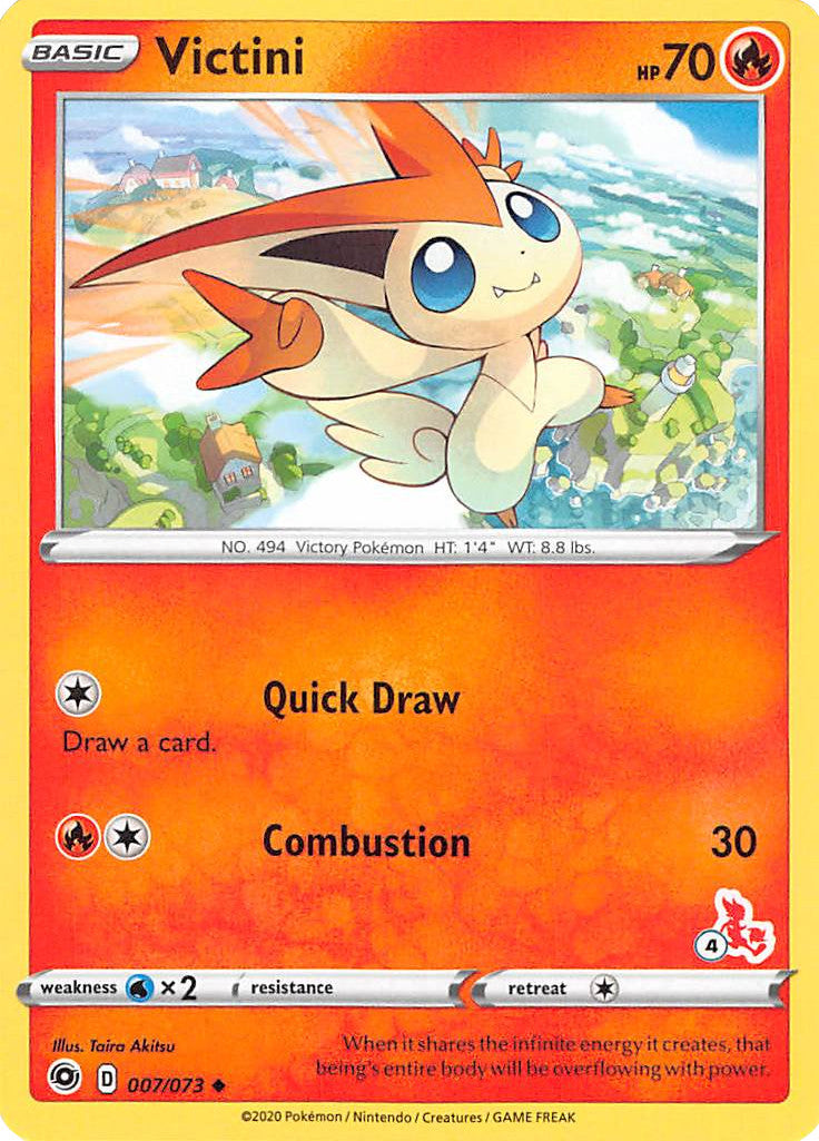 Victini (007/073) (Cinderace Stamp #4) [Battle Academy 2022] | Nerdhalla Games