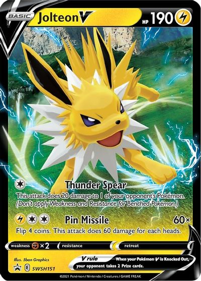 Jolteon V (SWSH151) [Sword & Shield: Black Star Promos] | Nerdhalla Games