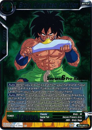 Broly, Unrealized Ambition [BT6-063_PR] | Nerdhalla Games