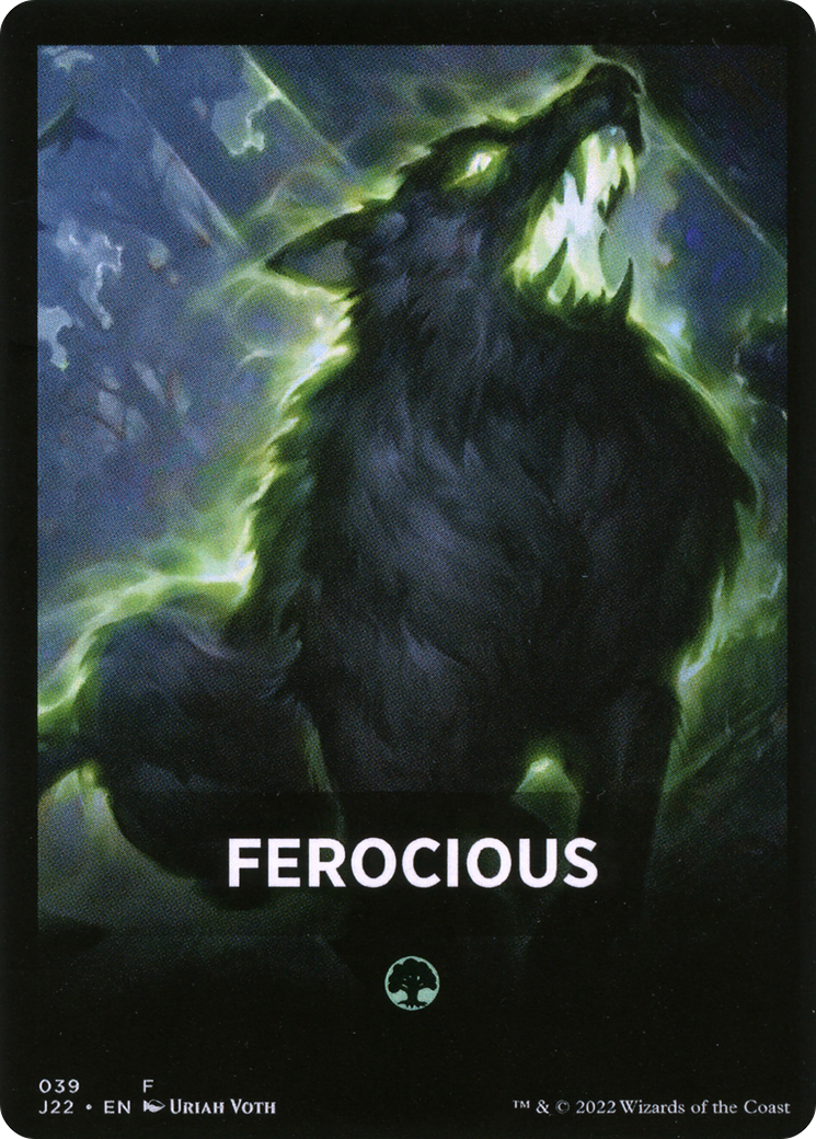 Ferocious Theme Card [Jumpstart 2022 Front Cards] | Nerdhalla Games