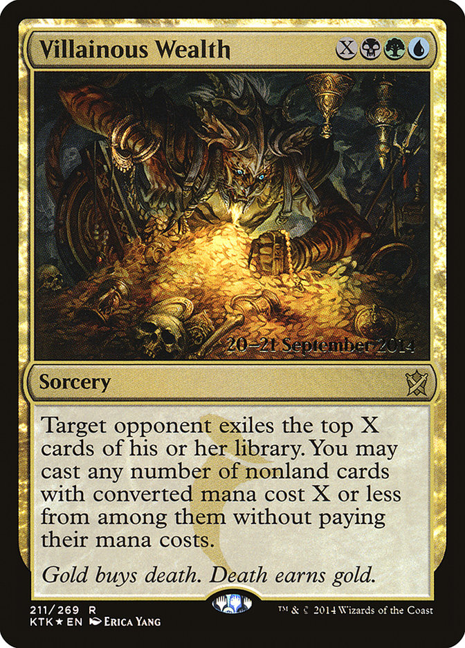 Villainous Wealth  [Khans of Tarkir Prerelease Promos] | Nerdhalla Games