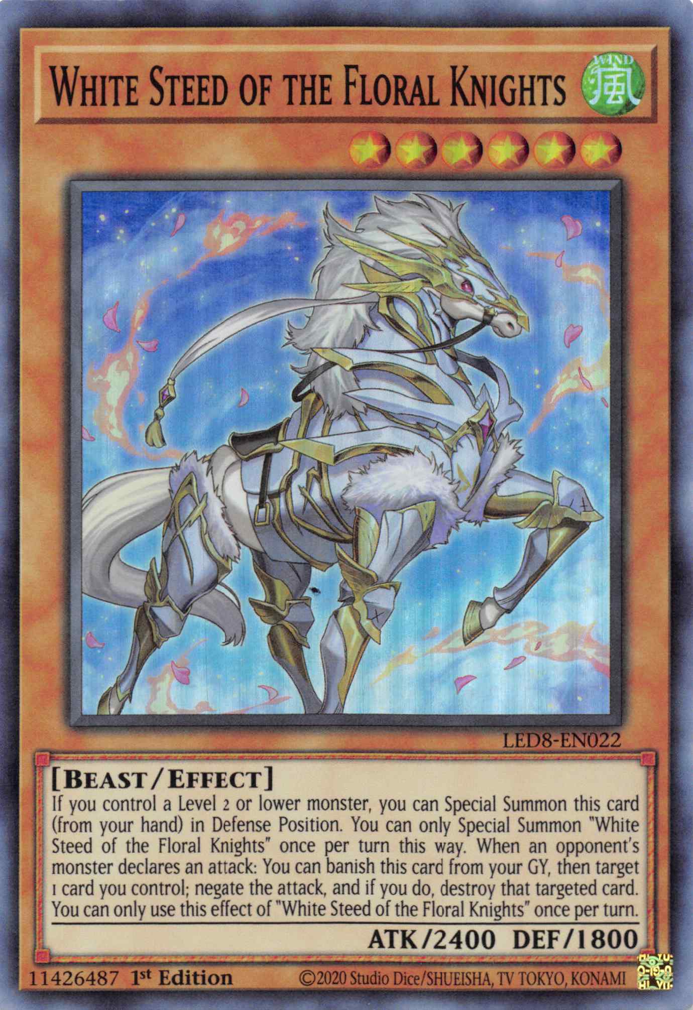 White Steed of the Floral Knights [LED8-EN022] Super Rare | Nerdhalla Games