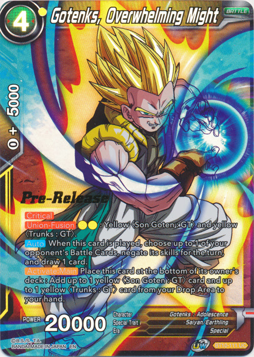 Gotenks, Overwhelming Might (BT10-111) [Rise of the Unison Warrior Prerelease Promos] | Nerdhalla Games