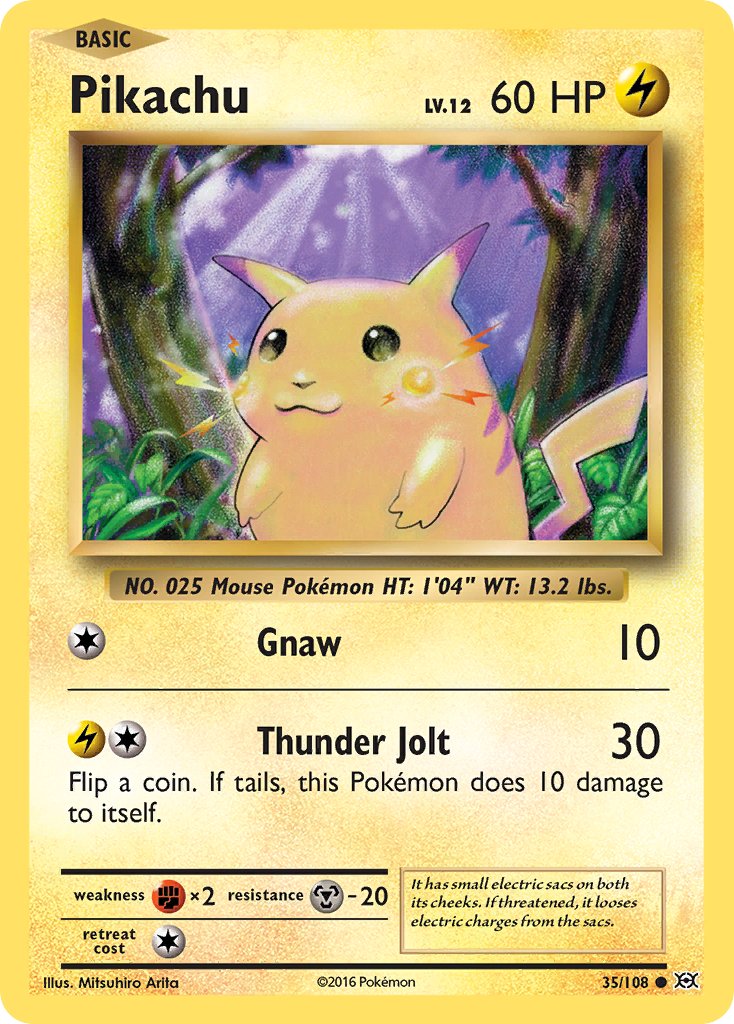 Pikachu (35/108) (Theme Deck Exclusive) (Cracked Ice Holo) [XY: Evolutions] | Nerdhalla Games