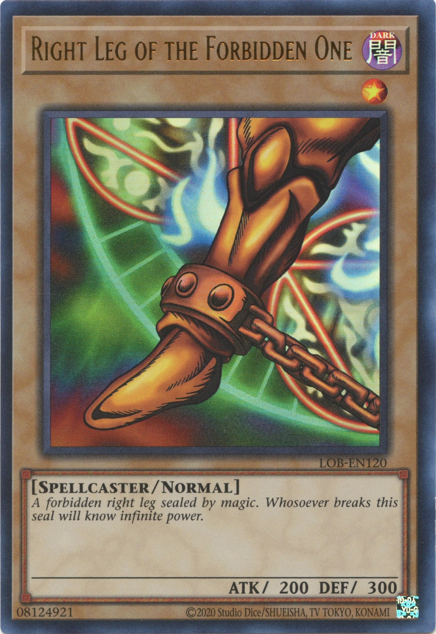 Right Leg of the Forbidden One (25th Anniversary) [LOB-EN120] Ultra Rare | Nerdhalla Games