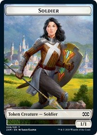 Soldier // Squirrel Double-sided Token [Double Masters Tokens] | Nerdhalla Games