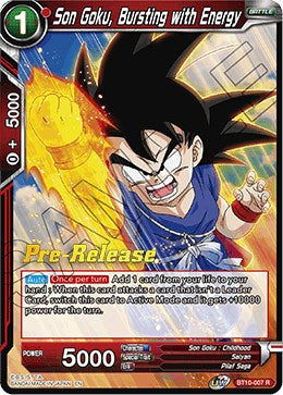 Son Goku, Bursting with Energy (BT10-007) [Rise of the Unison Warrior Prerelease Promos] | Nerdhalla Games