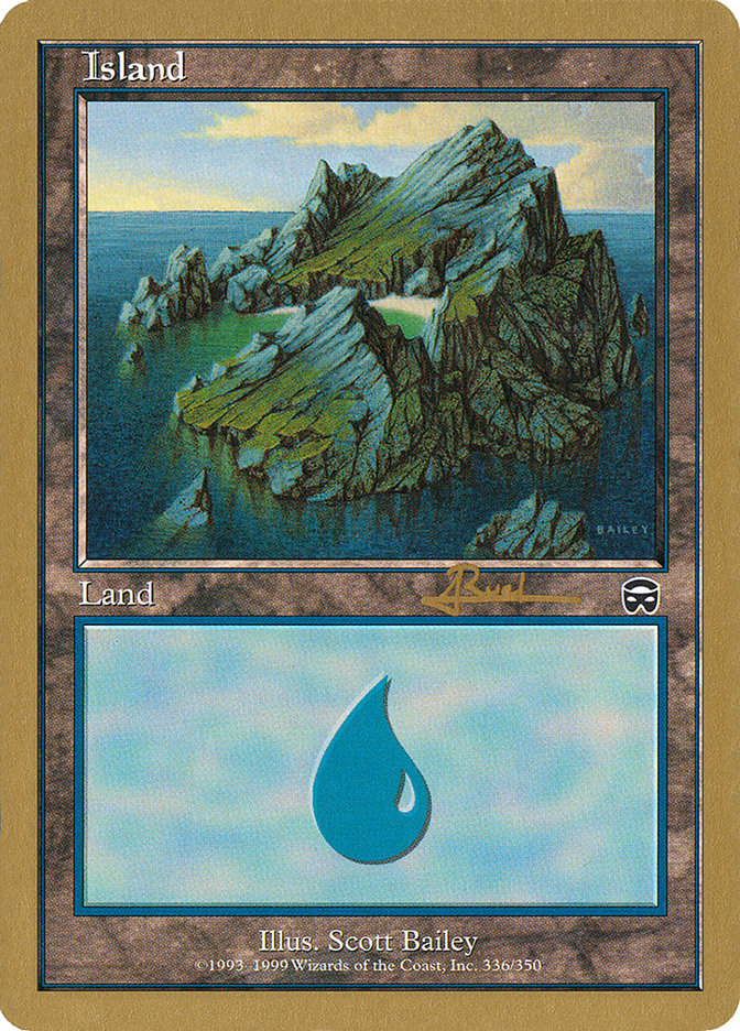 Island (ar336a) (Antoine Ruel) [World Championship Decks 2001] | Nerdhalla Games