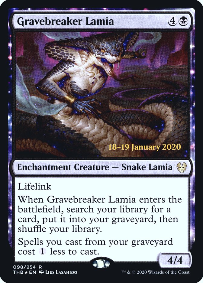 Gravebreaker Lamia [Theros Beyond Death Prerelease Promos] | Nerdhalla Games