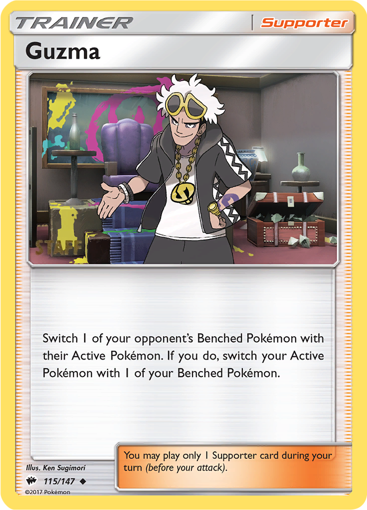 Guzma (115/147) (Regional Championships Staff) [Sun & Moon: Burning Shadows] | Nerdhalla Games