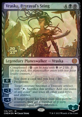 Vraska, Betrayal's Sting [Phyrexia: All Will Be One Prerelease Promos] | Nerdhalla Games