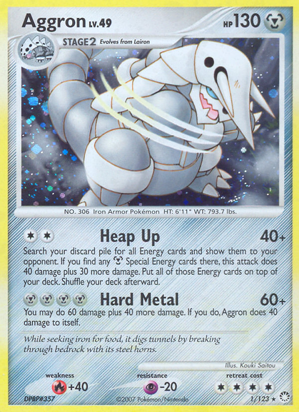 Aggron (1/123) [Diamond & Pearl: Mysterious Treasures] | Nerdhalla Games