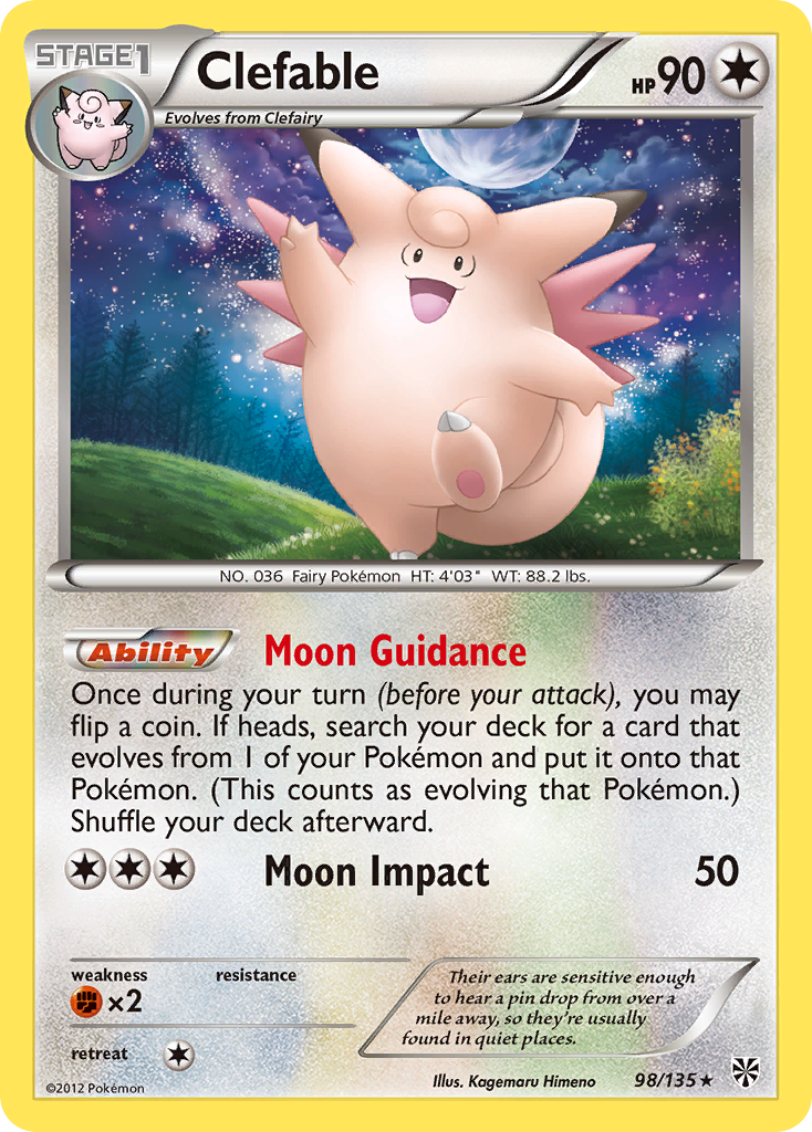 Clefable (98/135) [Black & White: Plasma Storm] | Nerdhalla Games