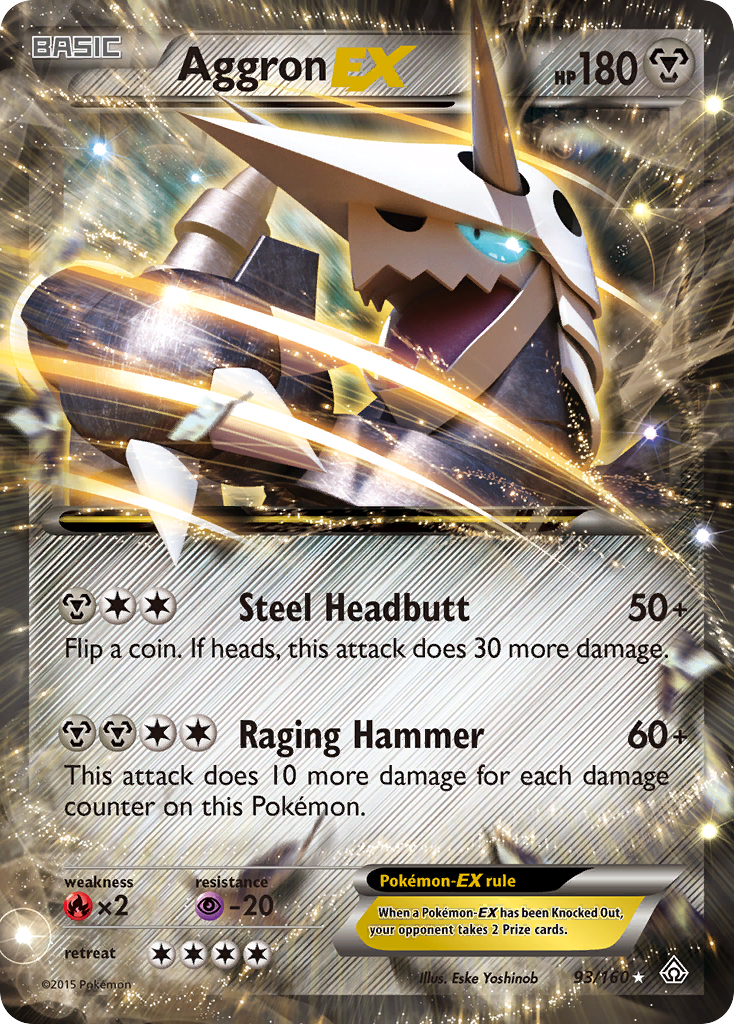 Aggron EX (93/160) [XY: Primal Clash] | Nerdhalla Games