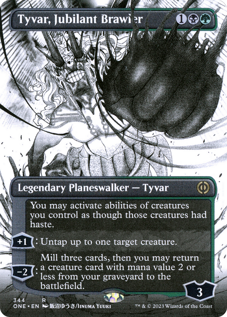 Tyvar, Jubilant Brawler (Borderless Manga) [Phyrexia: All Will Be One] | Nerdhalla Games