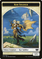 Kor Soldier // Pegasus Double-sided Token [Commander 2014 Tokens] | Nerdhalla Games