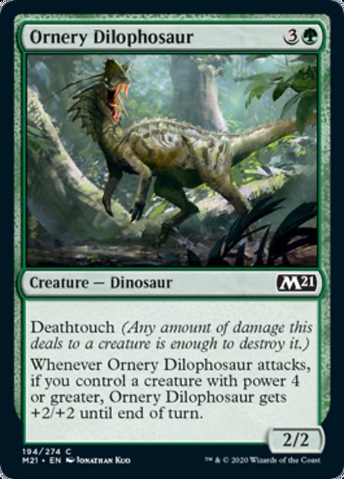 Ornery Dilophosaur [Core Set 2021] | Nerdhalla Games