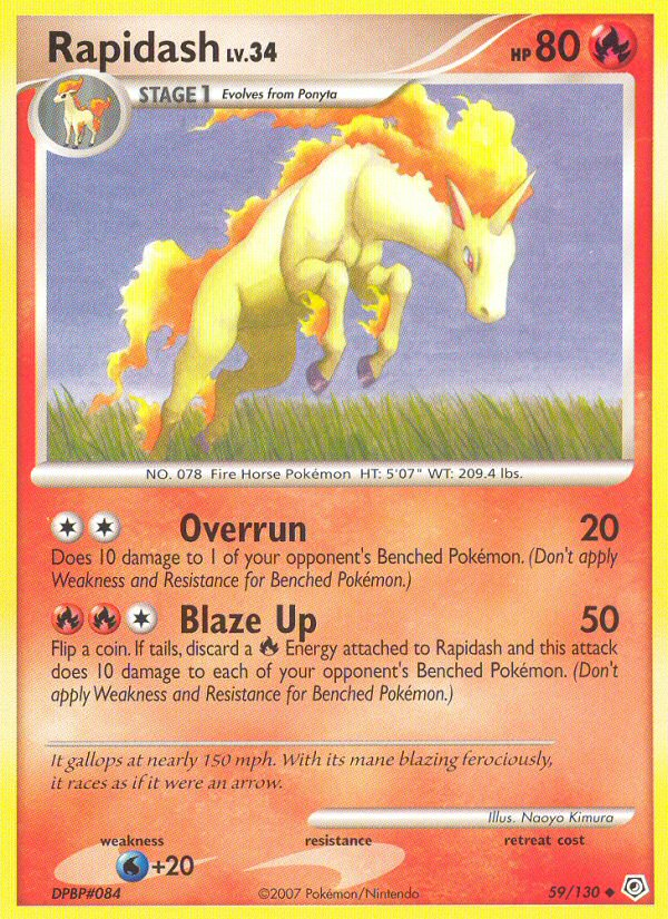 Rapidash (59/130) [Diamond & Pearl: Base Set] | Nerdhalla Games