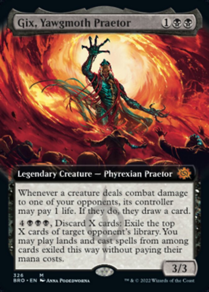 Gix, Yawgmoth Praetor (Extended Art) [The Brothers' War] | Nerdhalla Games